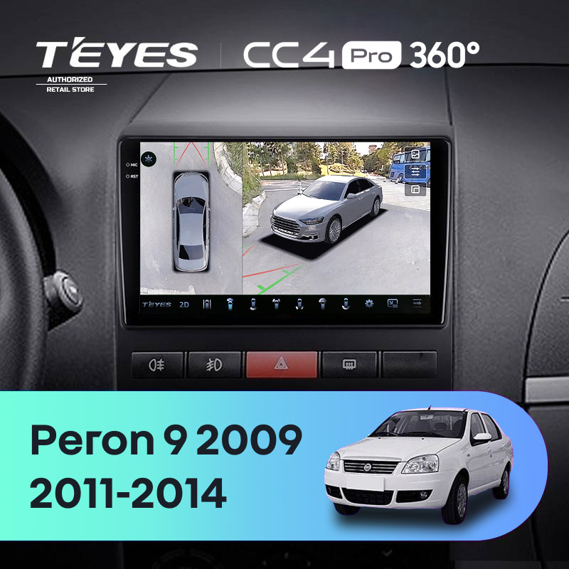 Штатная магнитола Teyes CC4 Pro 360 12/256 Fiat Peron 9 2009 Idea (2011-2014)