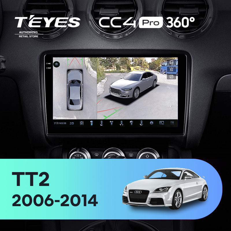Штатная магнитола Teyes CC4 Pro 360 8/128 Audi TT 2 (2006-2014)