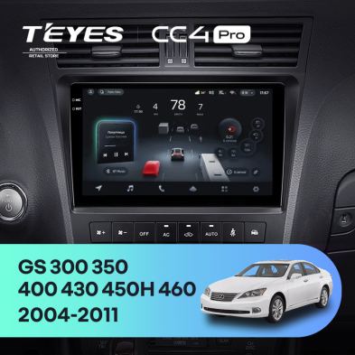 Штатная магнитола Teyes CC4 Pro 12/256 Lexus GS300 350 400 430 450h 460 (2004-2011)