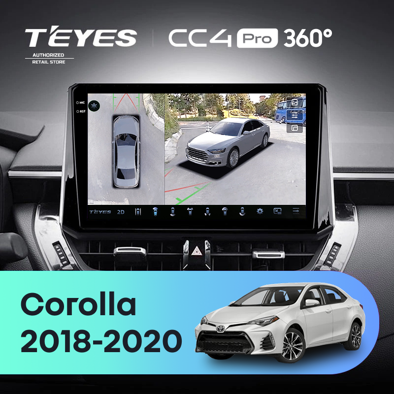 Штатная магнитола Teyes CC4 Pro 360 12/256 Toyota Corolla 12 (2018-2020) Тип-A