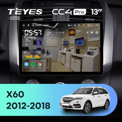Штатная магнитола Teyes CC4 Pro 8/128 Lifan X60 (2012-2018) (13&quot;)