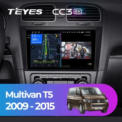 Штатная магнитола Teyes CC3 2K 6/128 Volkswagen Multivan T5 (2009-2015)