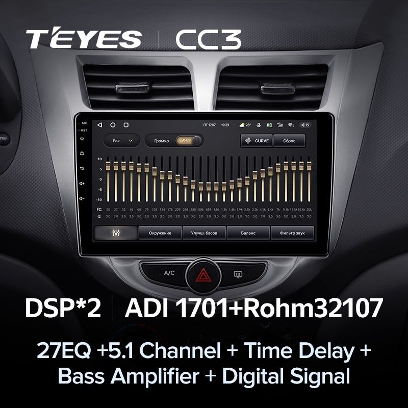 Штатная магнитола Teyes CC3 4/32 Hyundai Solaris 1 (2010-2016) F1