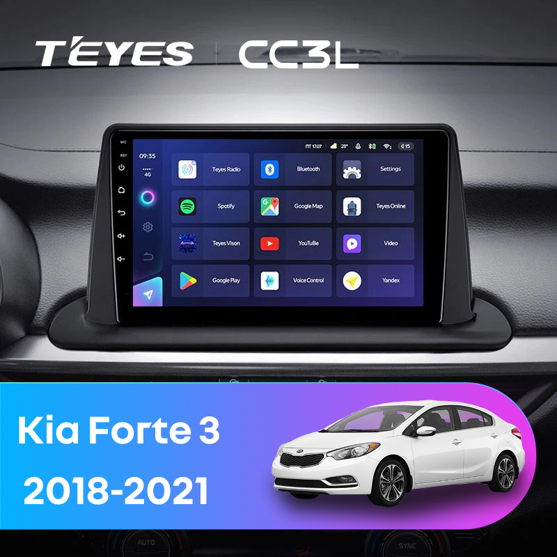 Штатная магнитола Teyes CC3L 4/64 Kia Forte 3 (2018-2021)