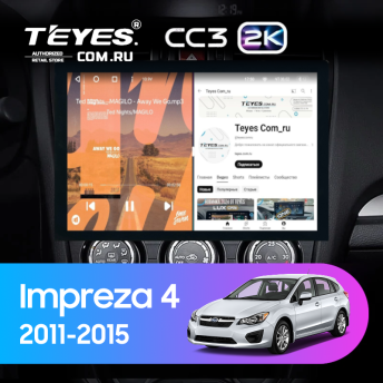 Штатная магнитола Teyes CC3 2K 6/128 Subaru Impreza 4 (2011-2015) Тип-B (13&quot;)