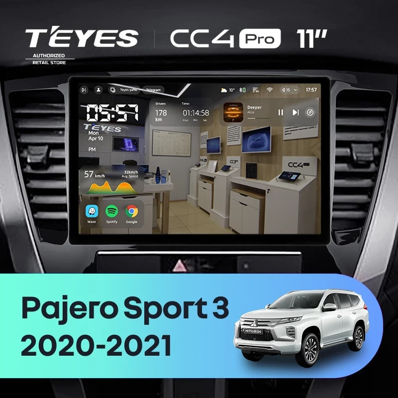 Штатная магнитола Teyes CC4 Pro 12/256 Mitsubishi Pajero Sport 3 (2020-2021) (11")