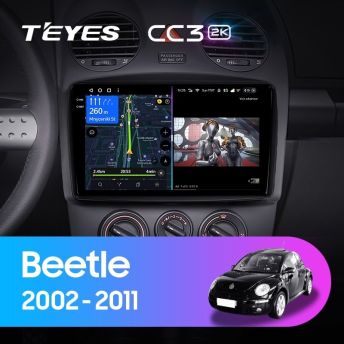 Штатная магнитола Teyes CC3 2K 4/64 Volkswagen Beetle A4 (2002-2011)