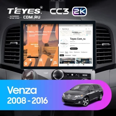 Штатная магнитола Teyes CC3 2K 4/32 Toyota Venza (2008-2016) (11")
