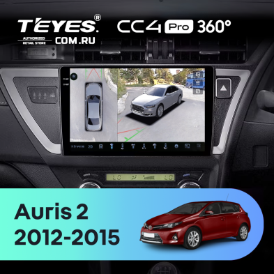 Штатная магнитола Teyes CC4 Pro 360 8/128 Toyota Auris 2 E180 (2012-2015) Правый руль