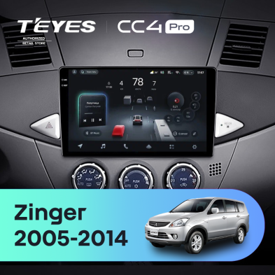 Штатная магнитола Teyes CC4 Pro 12/256 Mitsubishi Zinger (2005-2014)