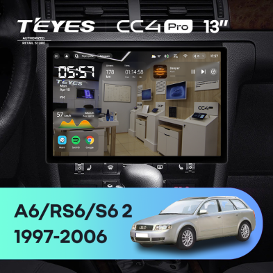 Штатная магнитола Teyes CC4 Pro 8/128 Audi A6 2 (1997-2004) (13&quot;)