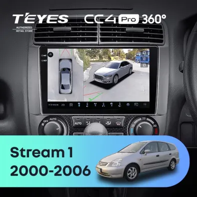 Штатная магнитола Teyes CC4 Pro 360 8/128 Honda Stream 1 (2000-2006)