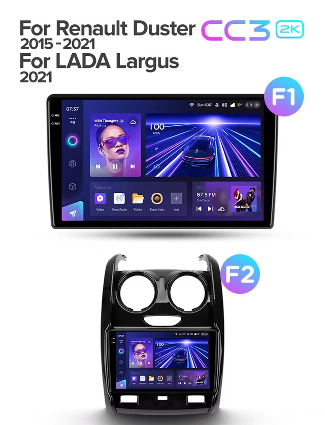 Штатная магнитола Teyes CC3 4/32 Lada Largus 2021+ F1