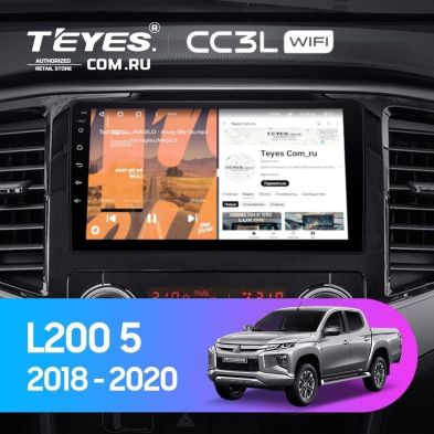Штатная магнитола Teyes CC3L WiFi 2/32 Mitsubishi L200 5 (2018-2020) F1