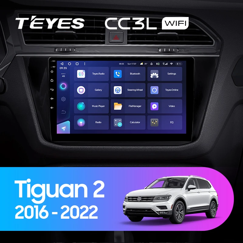 Штатная магнитола Teyes CC3L WiFi 2/32 Volkswagen Tiguan 2 (2016-2022) Тип-A