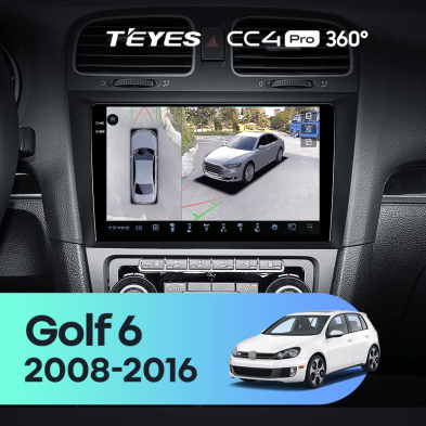 Штатная магнитола Teyes CC4 Pro 360 12/256 Volkswagen Golf 6 (2008-2016)