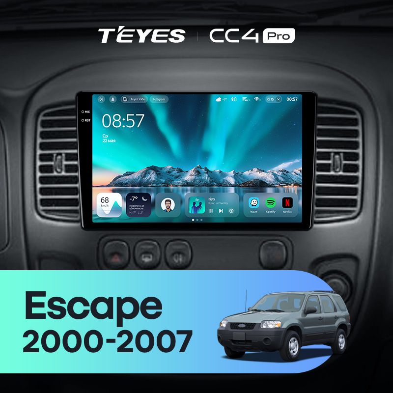 Штатная магнитола Teyes CC4 Pro 8/128 Ford Escape (2000-2007)