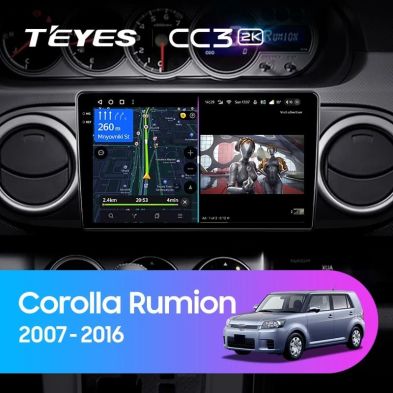 Штатная магнитола Teyes CC3 2K 360 6/128 Toyota Corolla Rumion E150 (2007-2016)