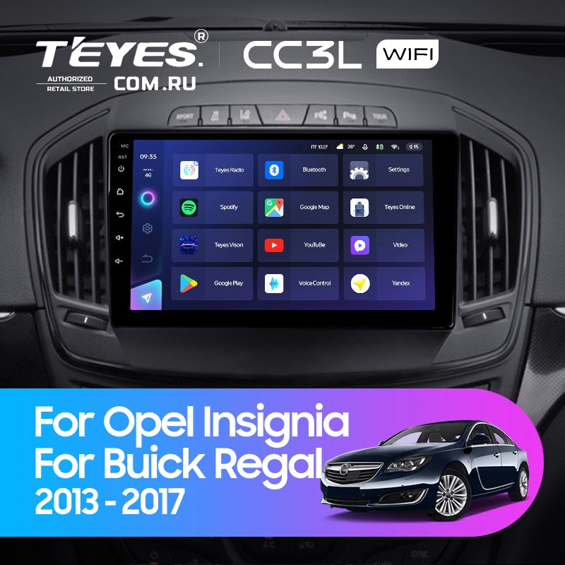 Штатная магнитола Teyes CC3L WiFi 2/32 Buick Regal (2013-2017) Тип-A