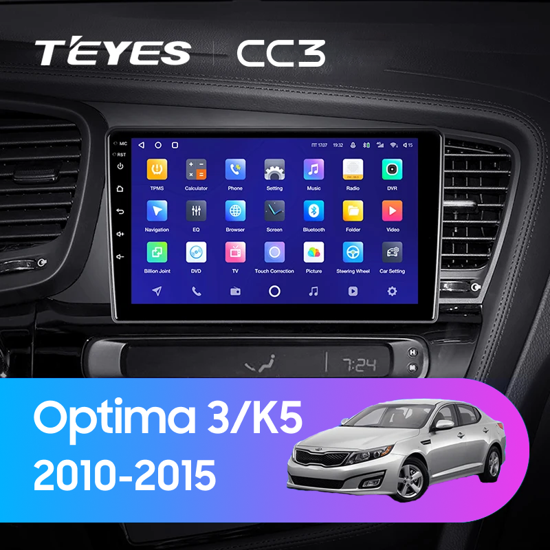 Штатная магнитола Teyes CC3 4/32 Kia Optima 3 TF (2010-2015) F2