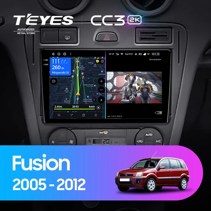 Штатная магнитола Teyes CC3 2K 4/64 Ford Fusion 1 (2005-2012)