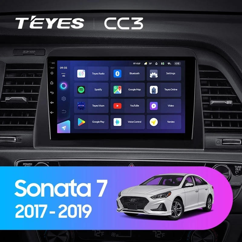 Штатная магнитола Teyes CC3 4/32 Hyundai Sonata 7 LF (2017-2019)