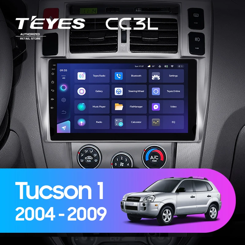 Штатная магнитола Teyes CC3L 4/32 Hyundai Tucson 1 (2004-2009)