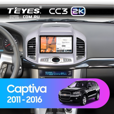 Штатная магнитола Teyes CC3 2K 360 6/128 Chevrolet Captiva 1 C140 (2011-2016) F2