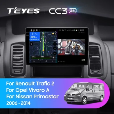 Штатная магнитола Teyes CC3 2K 360 6/128 Opel Vivaro A (2006-2014) Тип-B