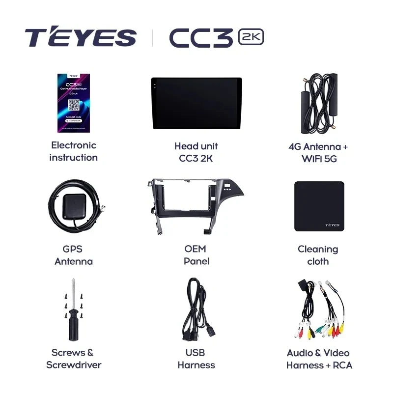 Штатная магнитола Teyes CC3 2K 4/64 Toyota Prius 3 XW30 (2009-2015) F2 Правый руль