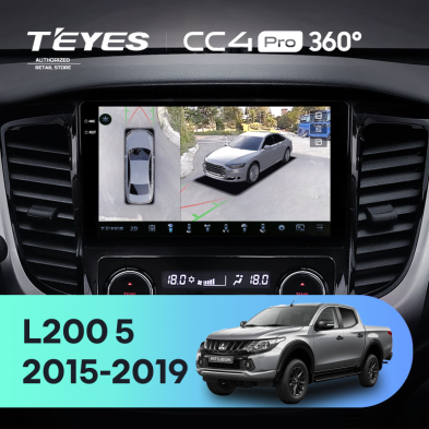 Штатная магнитола Teyes CC4 Pro 360 8/128 Mitsubishi L200 5 (2015-2019) кондиционер F1