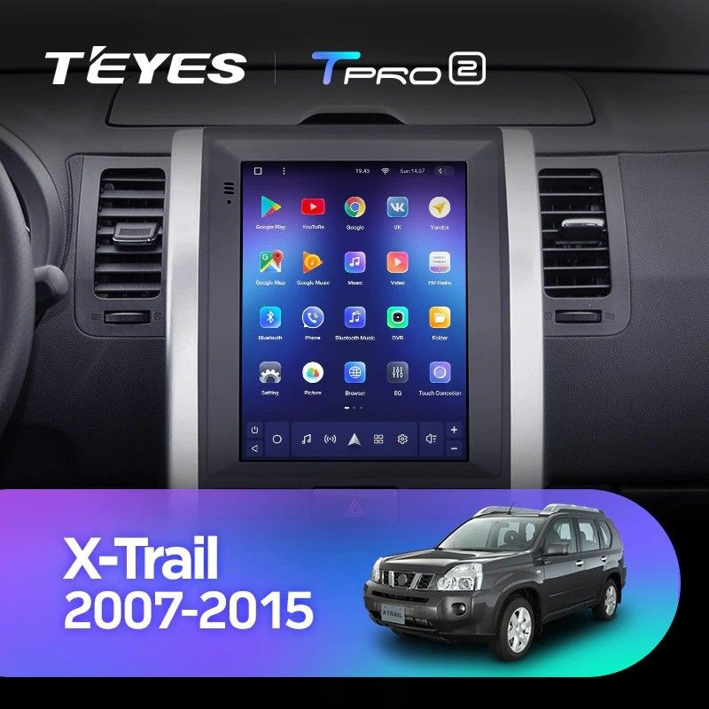 Штатная магнитола Tesla style Teyes TPRO 2 4/32 Nissan X-Trail T31 (2007-2015) F2