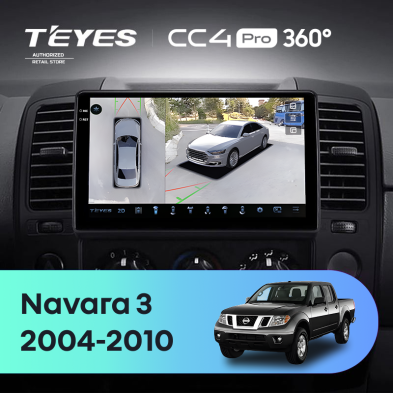 Штатная магнитола Teyes CC4 Pro 360 12/256 Nissan Navara 3 D40 (2004-2010) F2