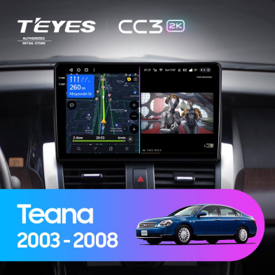 Штатная магнитола Teyes CC3 2K 4/64 Nissan Teana J31 (2003-2008) F1