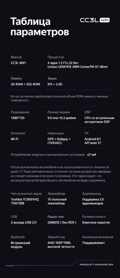 Штатная магнитола Teyes CC3L WiFi 2/32 Suzuki Swift 4 (2011-2017)