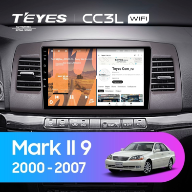 Штатная магнитола Teyes CC3L WiFi 2/32 Toyota Mark II 9 X110 (2000-2007) F2