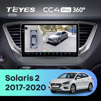 Штатная магнитола Teyes CC4 Pro 360 12/256 Hyundai Solaris 2 (2017-2020) F1 Тип-A