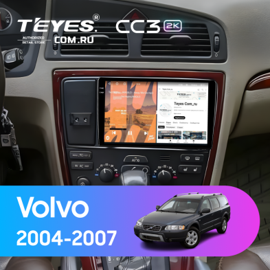 Штатная магнитола Teyes CC3 2K 4/64 Volvo XC70 V70 (2004-2007)