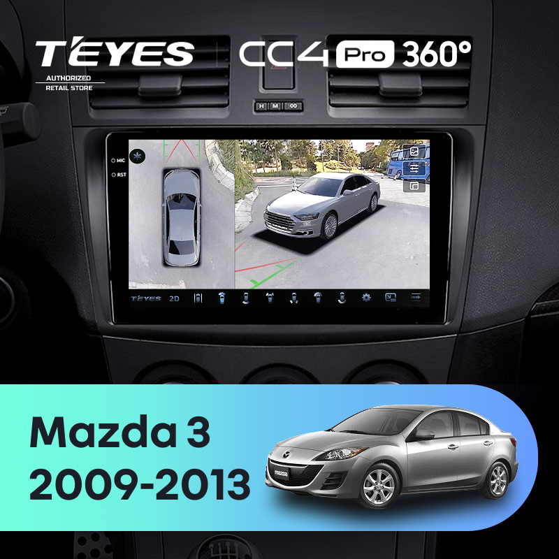Штатная магнитола Teyes CC4 Pro 360 12/256 Mazda 3 2 (2009-2013)