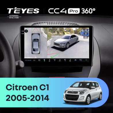 Штатная магнитола Teyes CC4 Pro 360 12/256 Citroen C1 (2005-2014)