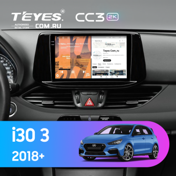 Штатная магнитола Teyes CC3 2K 6/128 Hyundai i30 3 (2018-)