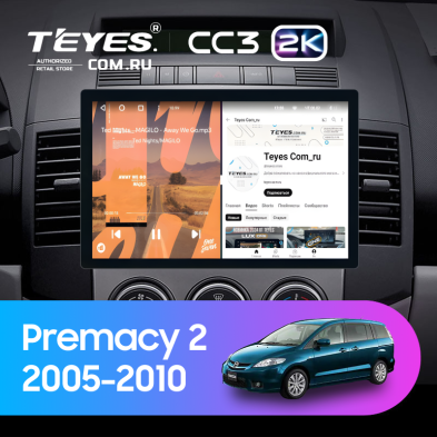 Штатная магнитола Teyes CC3 2K 4/32 Mazda Premacy 2 (2005-2010) (11")