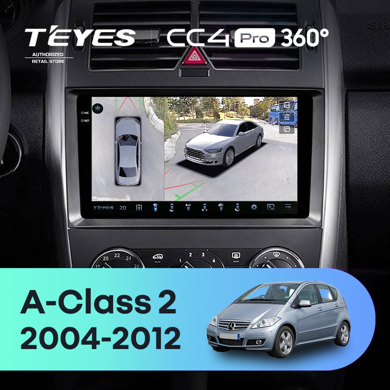 Штатная магнитола Teyes CC4 Pro 360 8/128 Mercedes-Benz A-Class 2 W169 C169 (2004-2012)