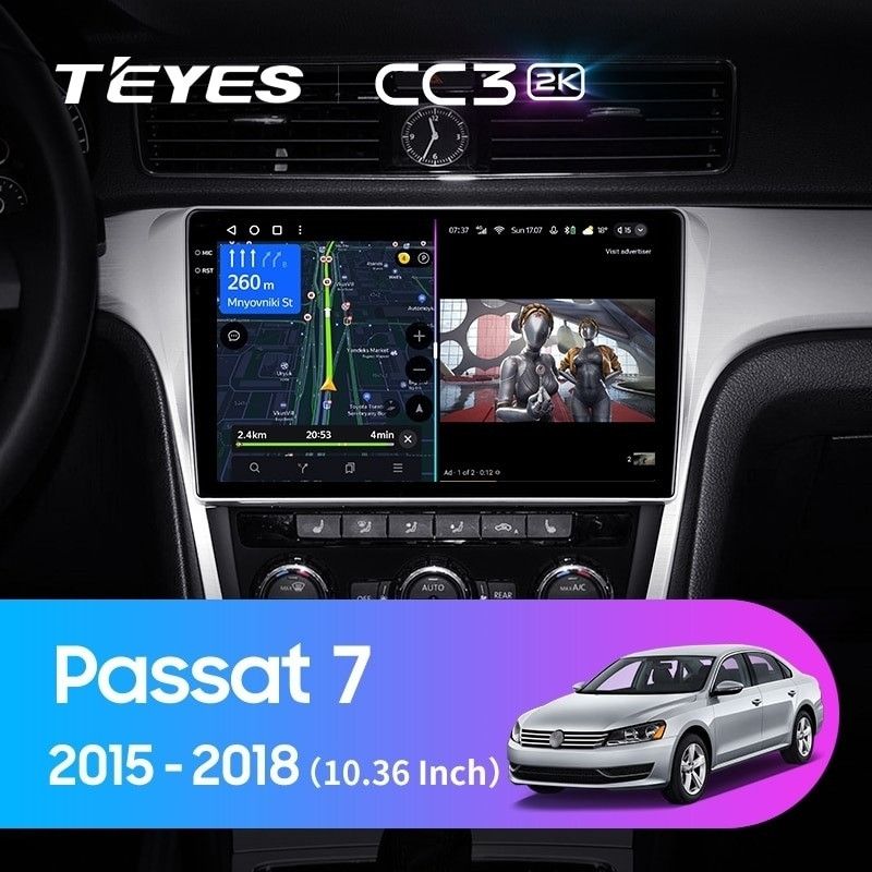 Штатная магнитола Teyes CC3 2K 360 6/128 Volkswagen Passat 7 B7 NMS (2015-2018) F2