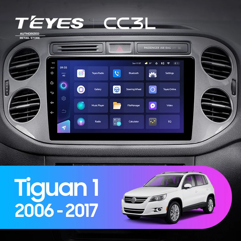Штатная магнитола Teyes CC3L 4/64 Volkswagen Tiguan 1 NF (2006-2017) F1