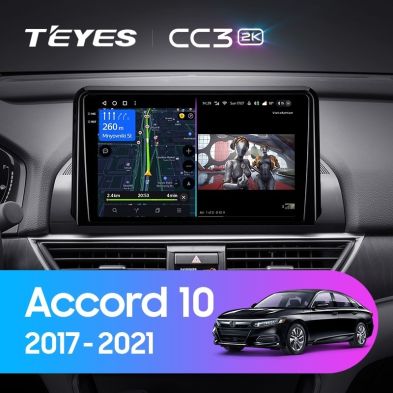 Штатная магнитола Teyes CC3 2K 6/128 Honda Accord 10 CV (2017-2021) Тип-B