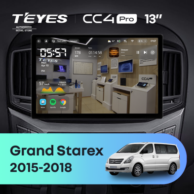 Штатная магнитола Teyes CC4 Pro 8/128 Hyundai Grand Starex (2015-2018) F2 (13&quot;)