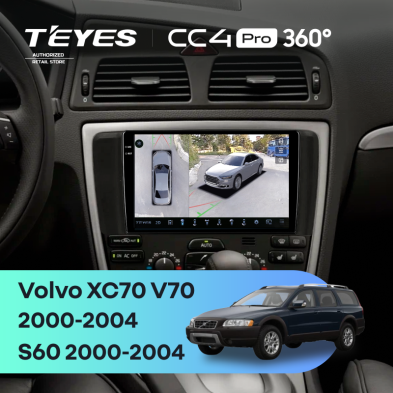Штатная магнитола Teyes CC4 Pro 360 12/256 Volvo XC70 V70 (2000-2004)