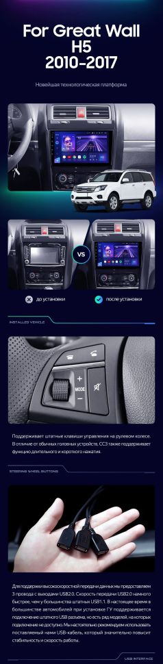Штатная магнитола Teyes CC3L 4/32 Great Wall Hover H5 (2010-2017)