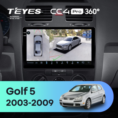 Штатная магнитола Teyes CC4 Pro 360 12/256 Volkswagen Golf 5 (2003-2009) F3